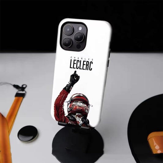 F1 LEC Fashionable Phone Case for Iphone16Promax 15 14 14 12Mini 7Plus XR 2In1 Tough Glossy Case