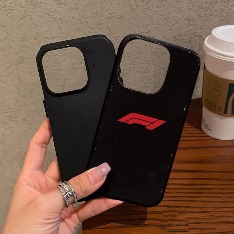 Simple Black Pattern Phone Case Suitable for Iphone16Promax 15 14 14 12Mini 7Plus XR 2In1 Tough Glossy Case