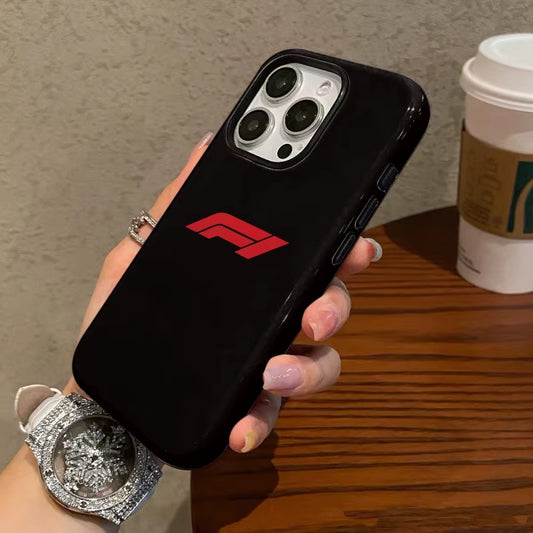 Simple Black Pattern Phone Case Suitable for Iphone16Promax 15 14 14 12Mini 7Plus XR 2In1 Tough Glossy Case