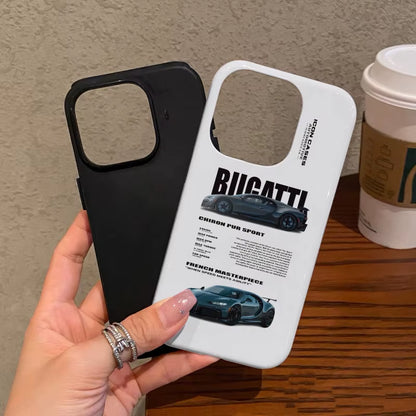 Green Car Phone Case Suitable for Iphone16Promax 15 14 14 12Mini 7Plus XR 2In1 Tough Glossy Case