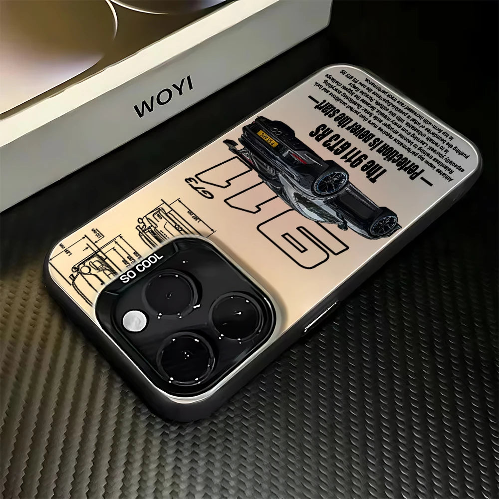 Luxury Stylish Sports Car Phone Case for Iphone 17 16E 16 15 14 13 12 11 Mini Pro Max XR 8 7 Air plus anti Fall Matte Back Cover