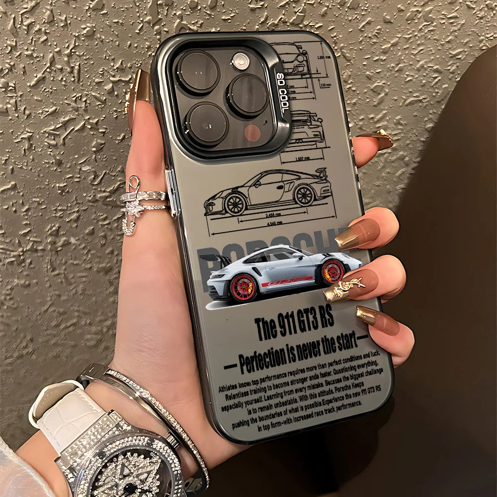 Luxury Stylish Sports Car Phone Case for Iphone 17 16E 16 15 14 13 12 11 Mini Pro Max XR 8 7 Air plus anti Fall Matte Back Cover