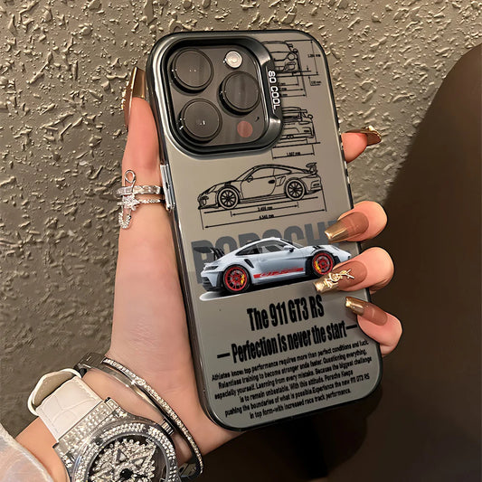 Luxury Stylish Sports Car Phone Case for Iphone 17 16E 16 15 14 13 12 11 Mini Pro Max XR 8 7 Air plus anti Fall Matte Back Cover