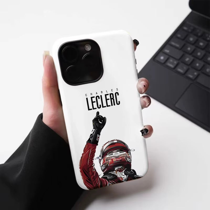 F1 LEC Fashionable Phone Case for Iphone16Promax 15 14 14 12Mini 7Plus XR 2In1 Tough Glossy Case